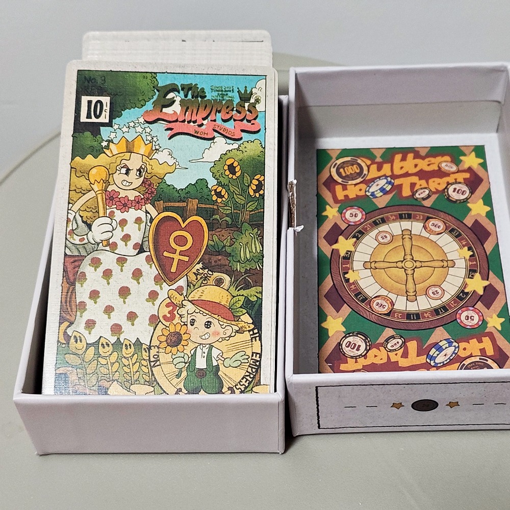 Tarot Cards Deck With Guidebook - Vintage Rubber Hose Tarot-Deck in stabiler