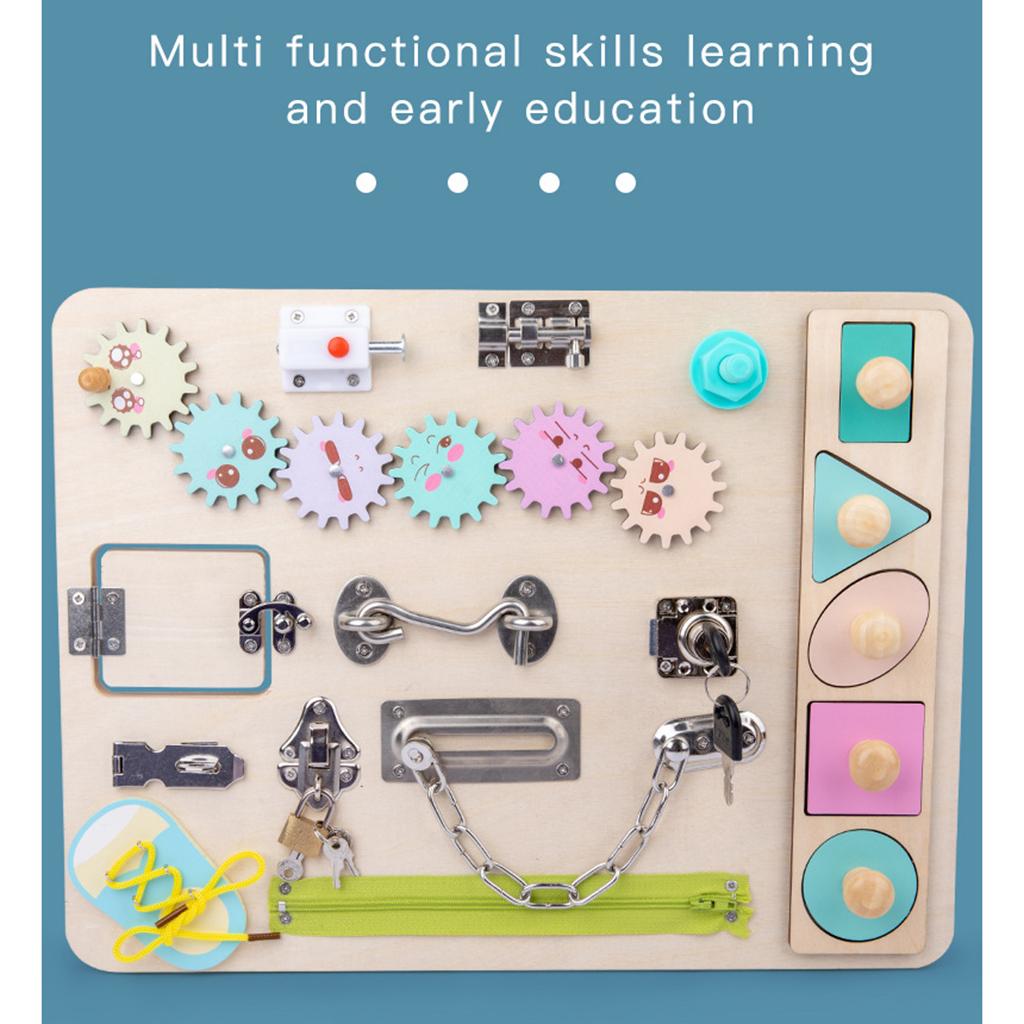 Aktivitätsbrett für Kleinkinde – Montessori Wooden Busy Board Toddler Bewertung und Preis