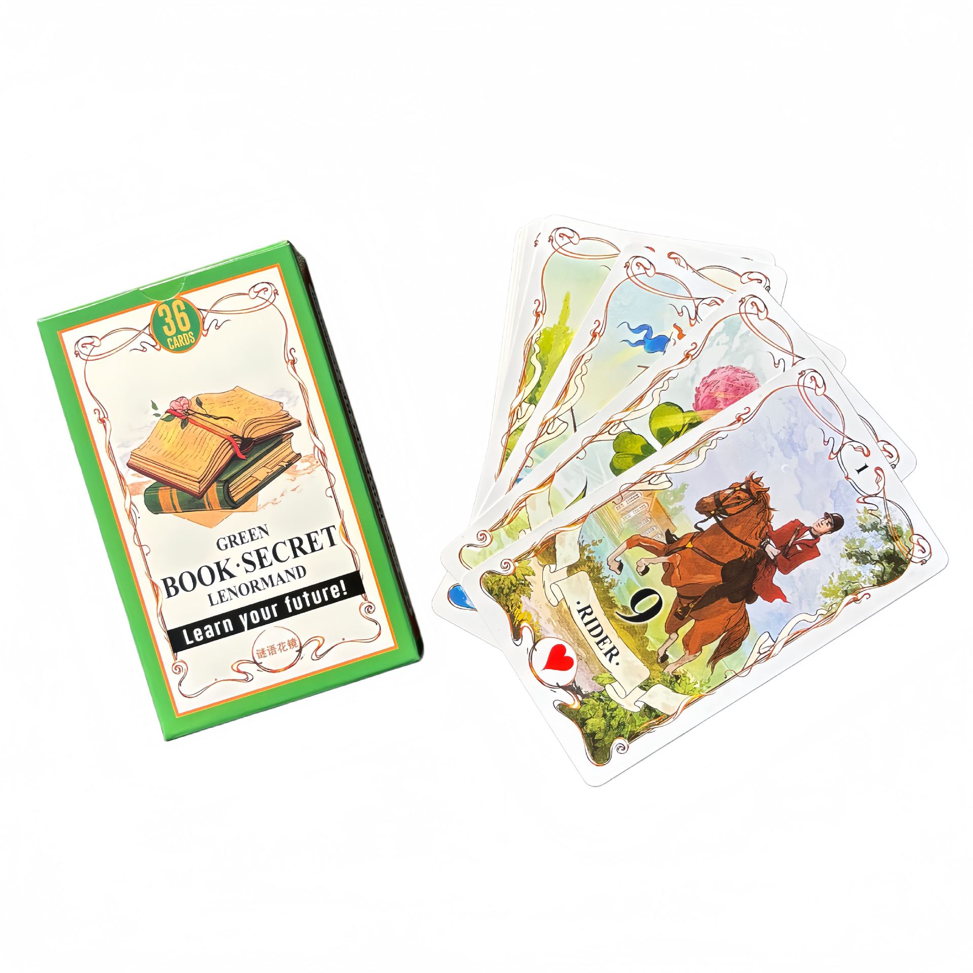 Green Book Secret Lenormand Or – Tarot Cards Deck With Guidebook Bewertung und Preis